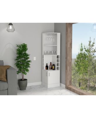 Bar Cabinet with 1 Cabinet, 2 Shelfs Finish