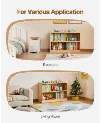 Montessori Bookshelf, 35.4 in Width Toy Storage Organizer, 2