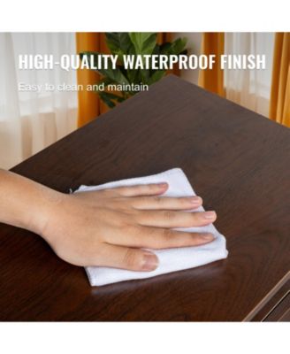  Farmhouse End Table with Charging Station, 4-Tier Storage, 23.98 x 14.02 x 24.02 in