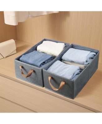 3 Piece Storage Bins Closet Organizer Foldable Boxes Gift Basket