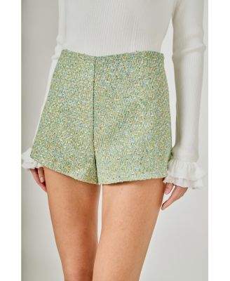 Women's Tweed High Waisted Shorts