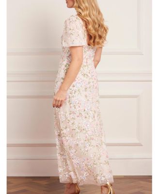 Women's Dream Garland Puff Sleeve Ankle Gown