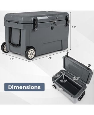 52-Quart Portable Hard Cooler with 6-Day Ice Retention, Heavy-Duty Wheels and Extended Handle