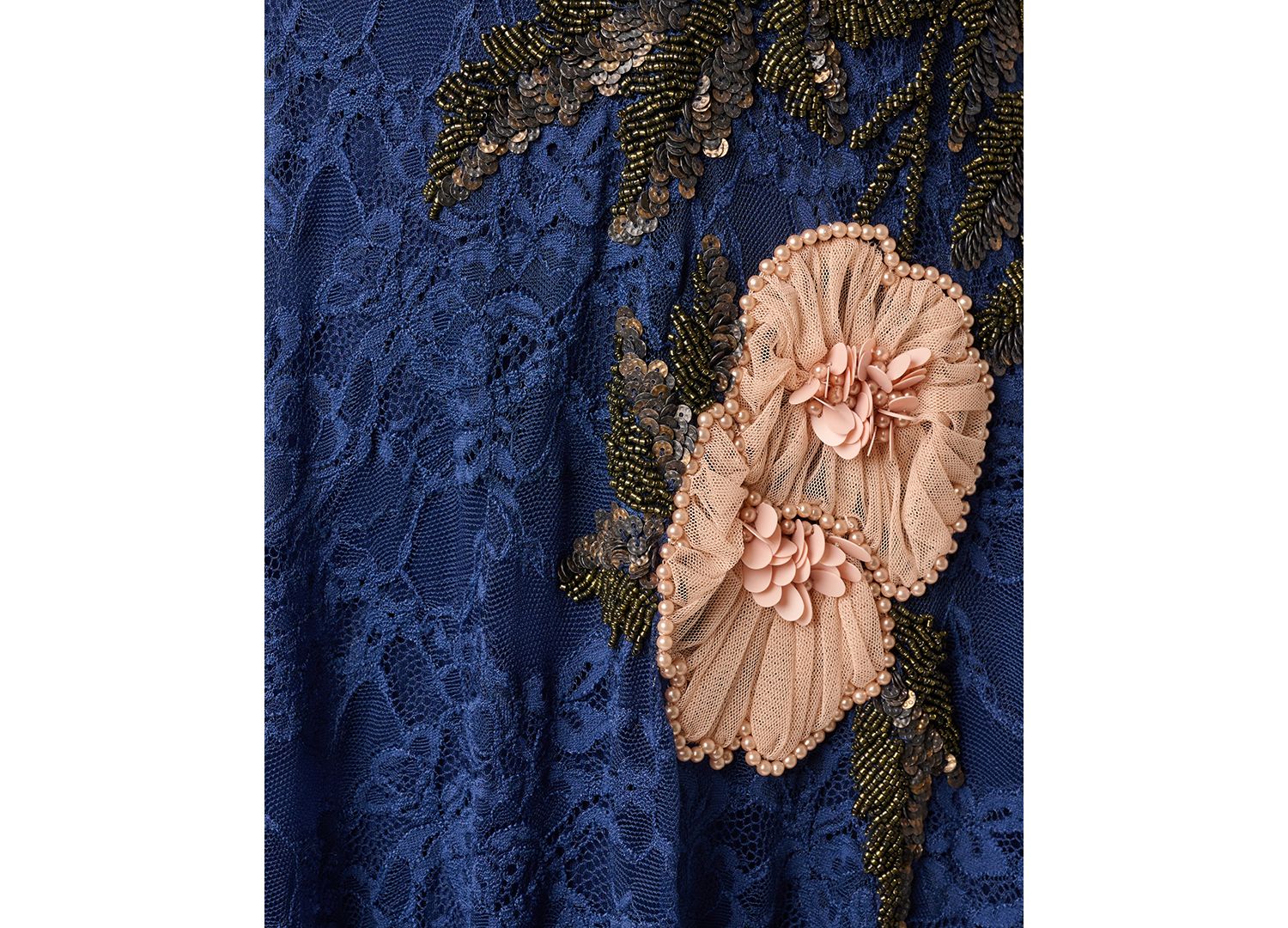 Women's Off-The-Shoulder Embellished Midi Dress