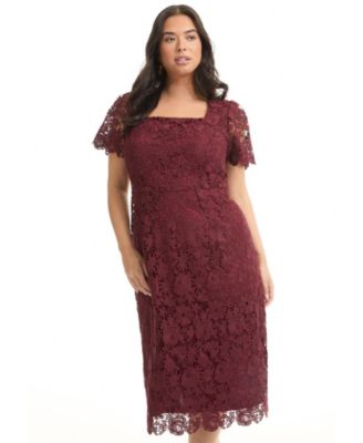 Women's Square-Neck Lace Dress