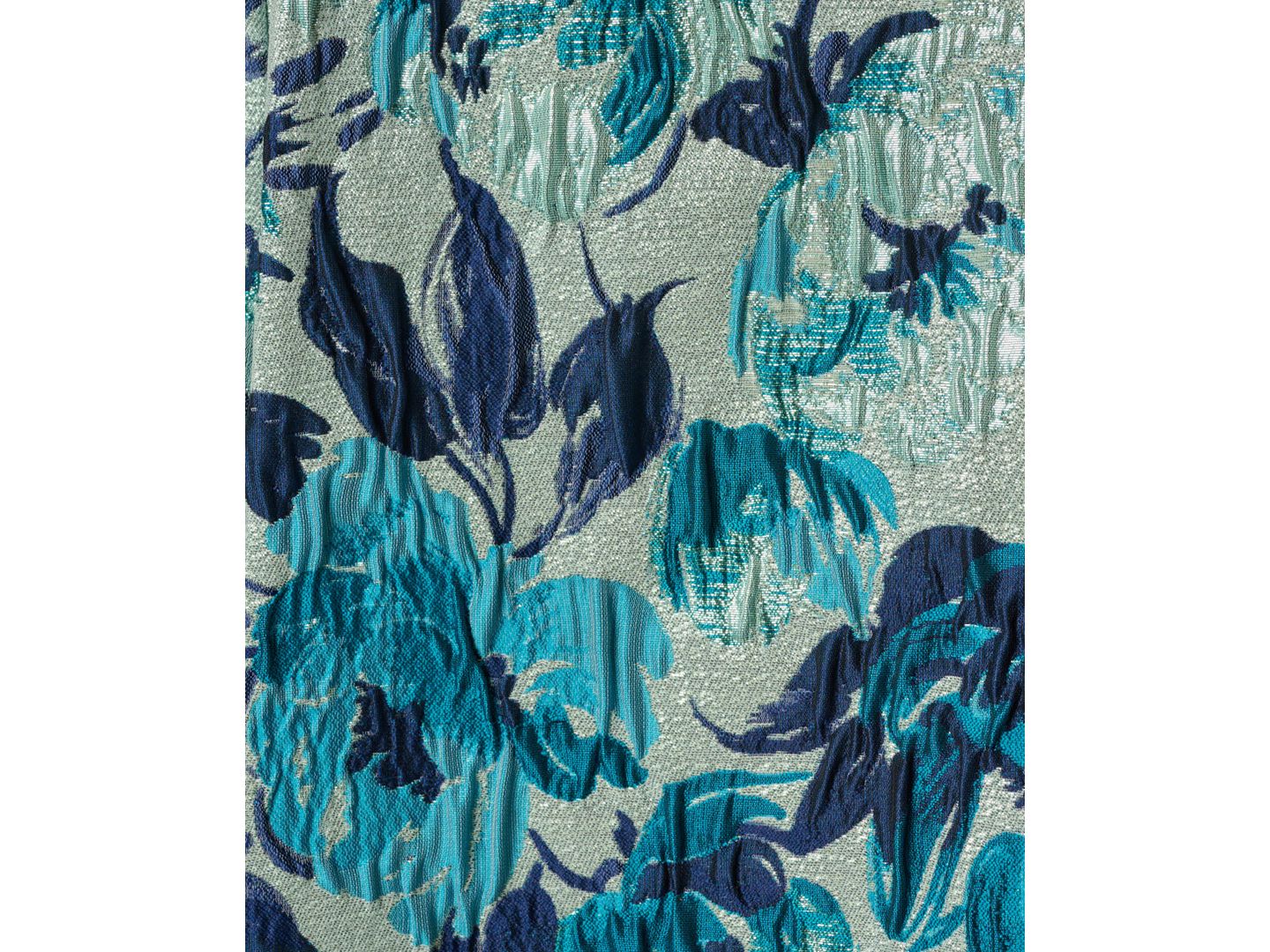 Женское платье Adrianna Papell Printed Metallic Boat Neck, цвет: Синий разноцветный — фото 4