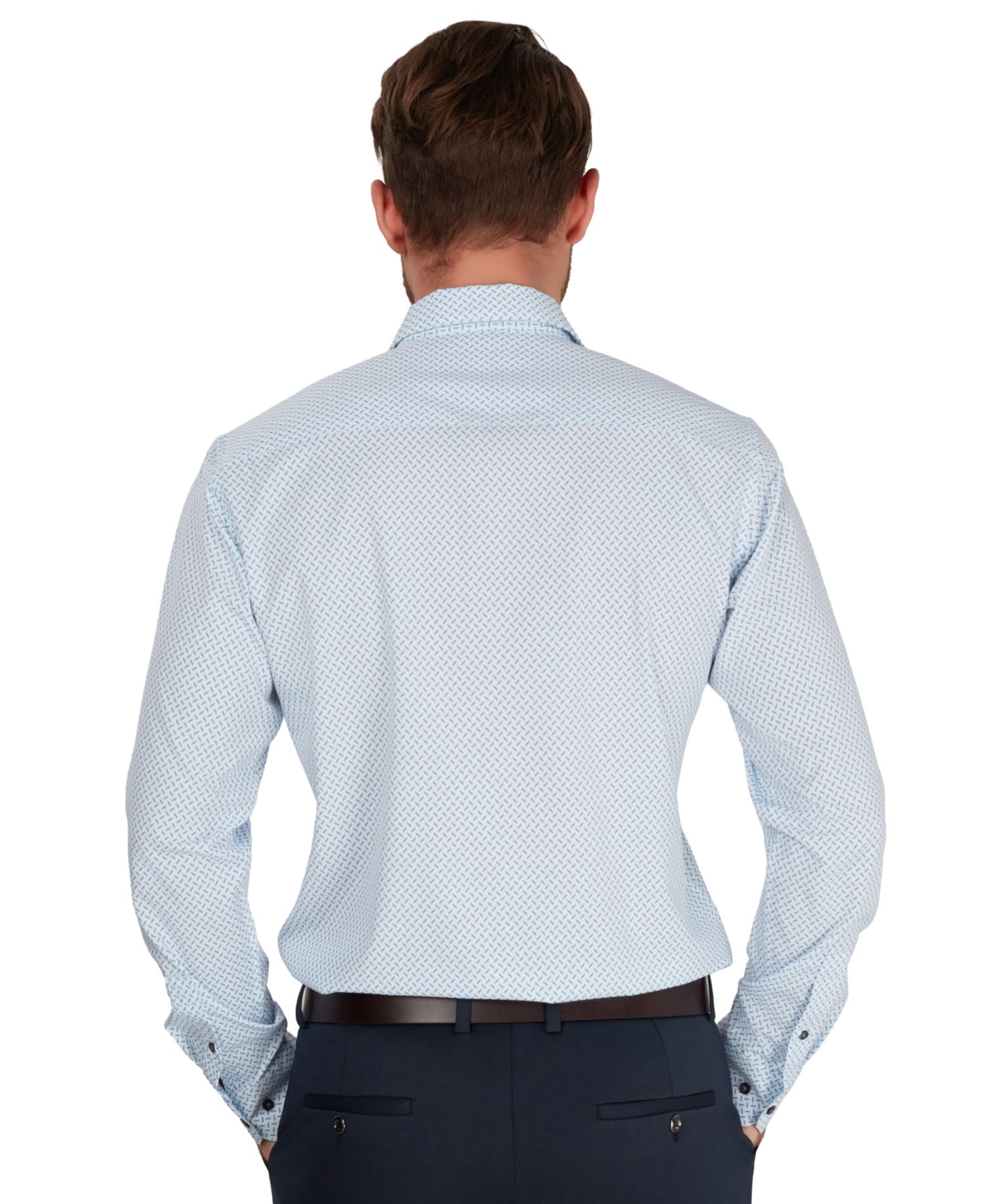 Men's Collared Slim-Fit Shirt