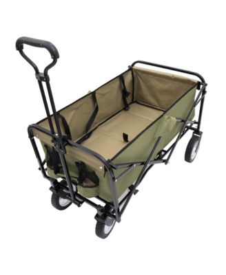 360lbs Collapsible Storage Wagon Utility Carts with Strapping System, 3-Piece Liner