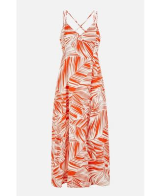 Women's Sleeveless V-Neck Cross Back Maxi Dress