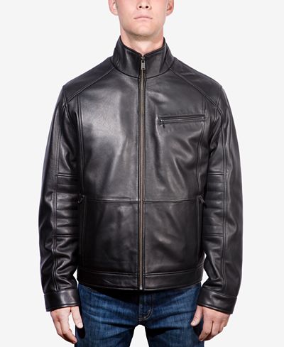 Boston Harbour Men's Leather Stand-Collar Jacket