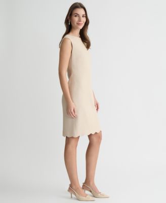 Women's Scalloped-Hem Sheath Dress
