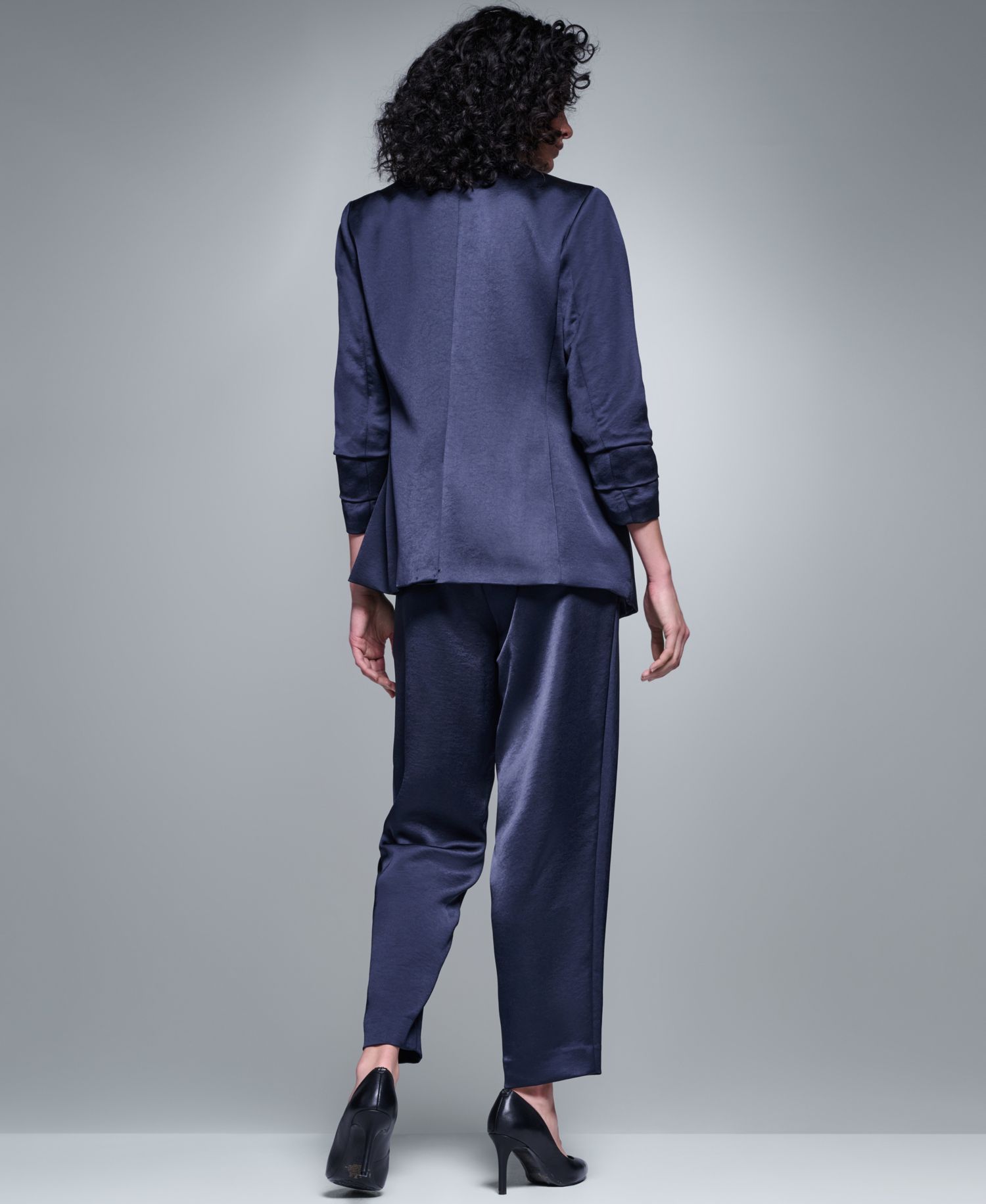 Women's Floral Long-Sleeve Mock Neck Blouse