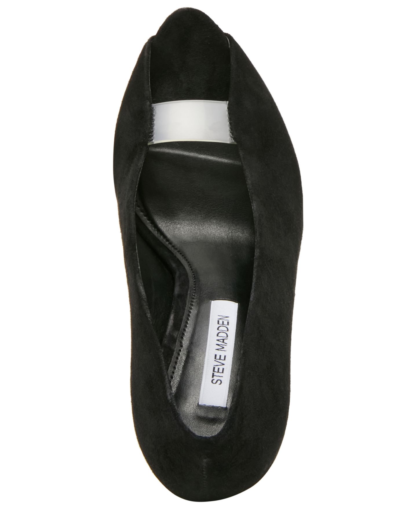Женские туфли Steve Madden Santino Peep Toe Pumps, цвет: Чёрный замшевый — фото 4