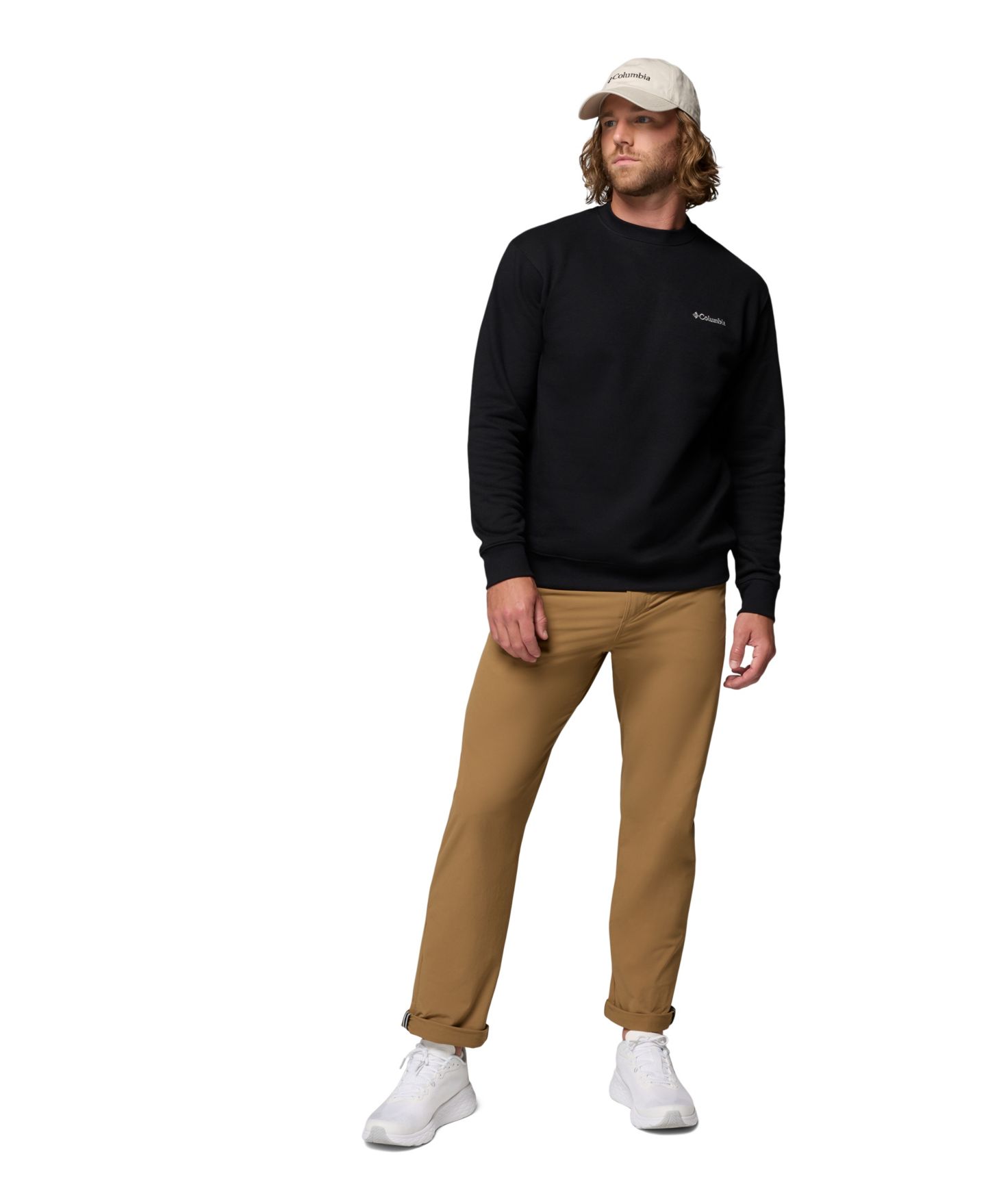 Мужская толстовка Columbia Hart Mountain II Crewneck, цвет: Чёрный — фото 2