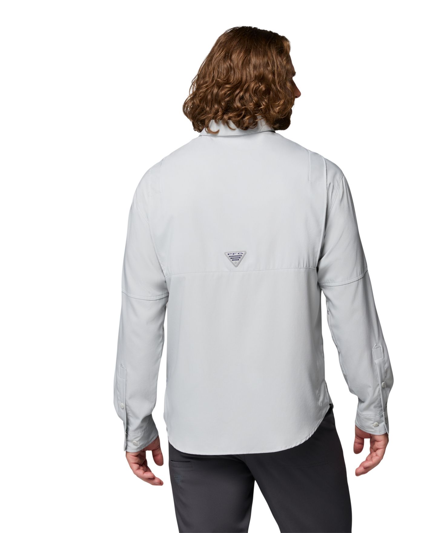 Мужская рубашка Columbia Performance Fishing Gear Tamiami II Long-Sleeve, цвет: Холодный серый — фото 7