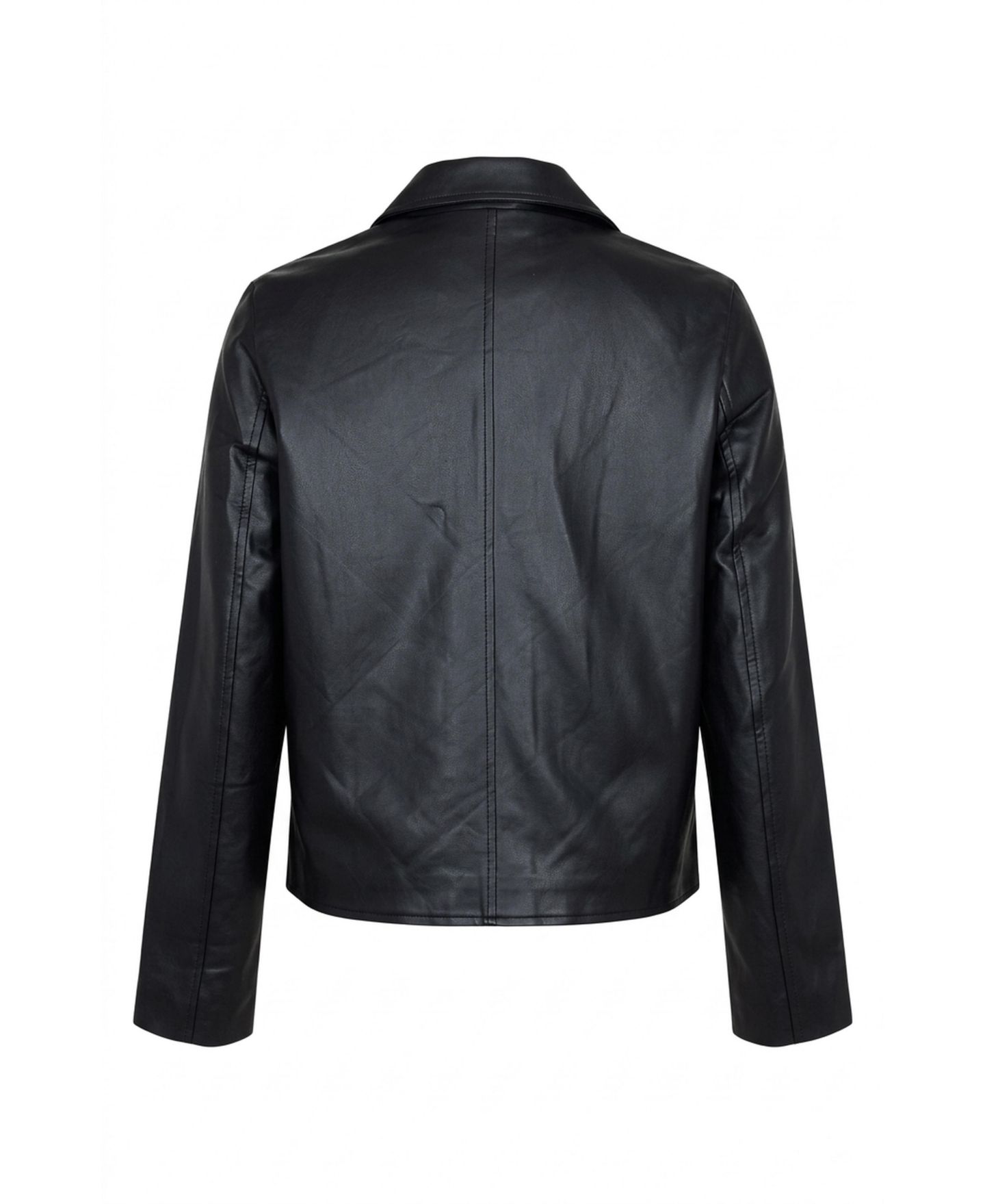 Женская куртка Modenaire Leather Button-Front Collared — фото 7