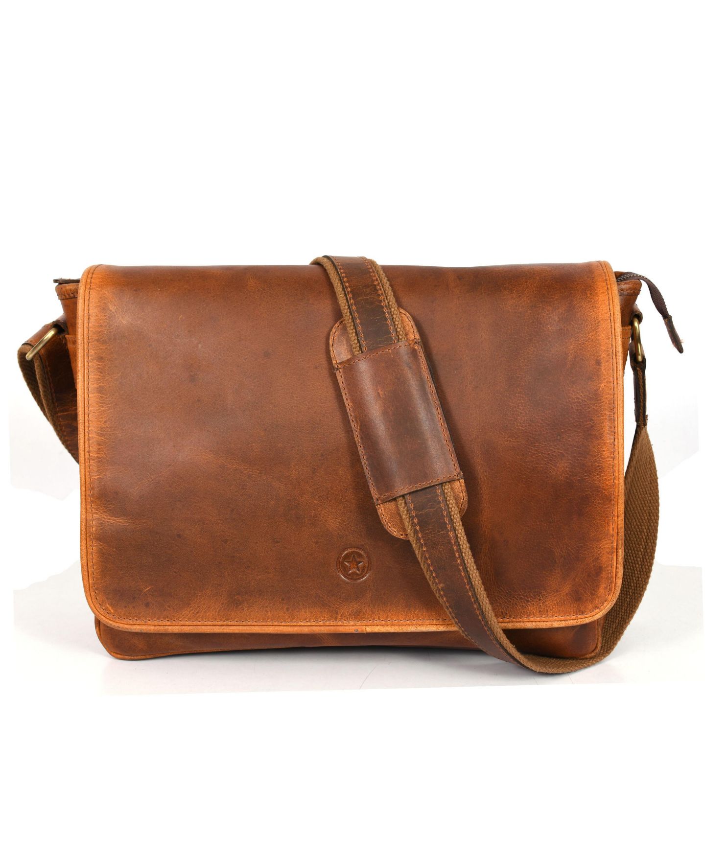 Сумка Aaron Leather Goods Messenger, цвет: Коричневый — фото 2