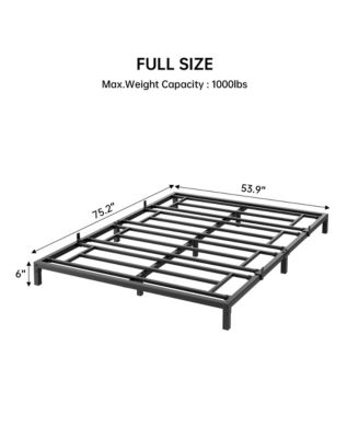 6INCH FULL Heavy Duty Metal Bed Frame - Platform Bed with Ample Under-Bed Storage, No Box Spring Needed, No Noise, Easy Assembly