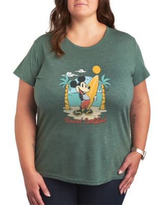 Plus Size Disney SurfBoard Certified Mickey Short-Sleeve Graphic T-Shirt