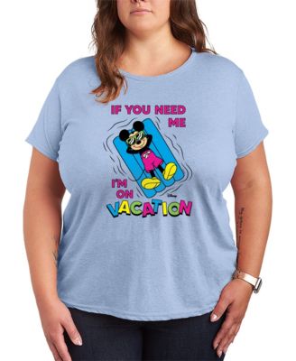 Plus Size Disney Mickey on Vacation Short-Sleeve Graphic T-Shirt