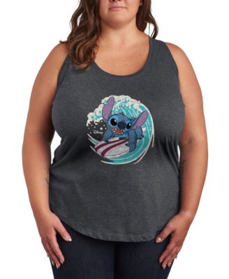 Plus Size Lilo Stitch Surf Racerback Graphic Tank Top