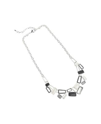 Dented Geometrical Statement Necklace