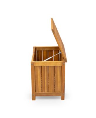Outdoor Acacia Wood Storage Portside 30Gallons Wood Deck Box