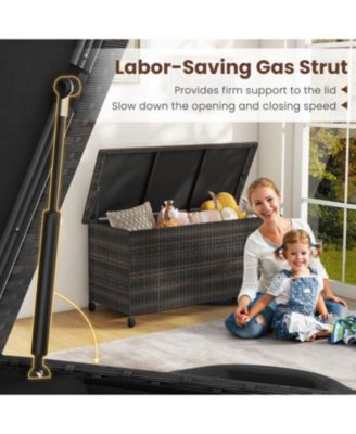 85 Gallon Storage Container with Waterproof Liner and Universal Wheels