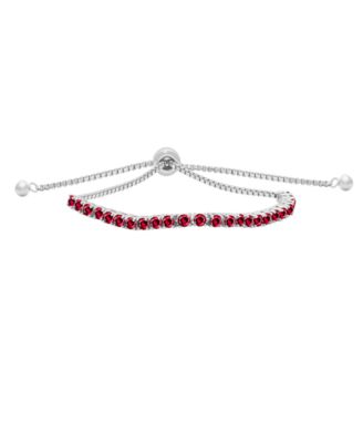 Multi-Stones Bolo Bracelet (1.84 ct. t.w.) in Sterling Silver