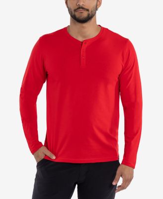 X RAY Men's Long Sleeve Henley T-Shirt