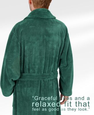 Unisex Luxury Hotel Spa Warm Shawl Collar Soft Plush Fleece Bath Robe