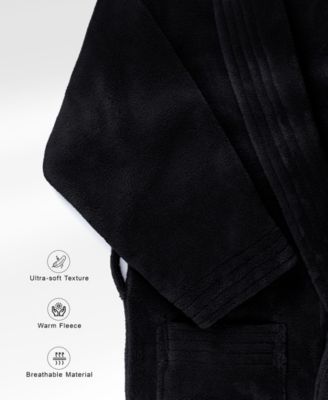 Unisex Luxury Hotel Spa Warm Shawl Collar Soft Plush Fleece Bath Robe