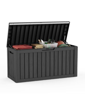 Resin Outdoor Storage Deck Box with Lockable Lid