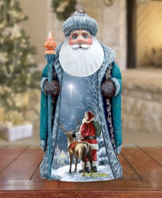 Woodcarved Hand Painted Starry Night Santa by Donna Gelsinger Figurine