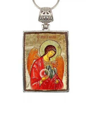 Saint Michael Religious Holiday Jewelry Necklace Monastery Icons
