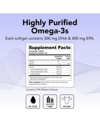 TherOmega Omega 3 Fish Oil, Supports Heart, Brain, Immune & Joint Health, 700 mg DHA & EPA, NSF Certified