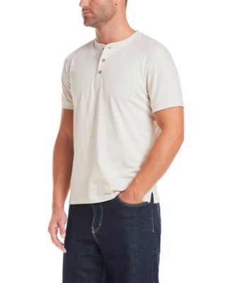 Men's Short-Sleeve Melange Henley Shirt