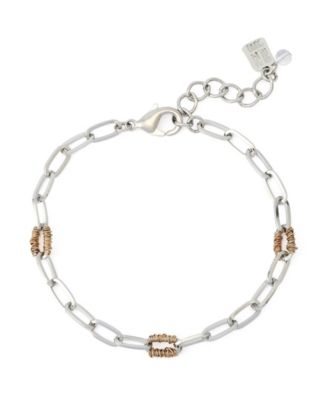 Robert Lee Morris Soho Two-Tone Paper Clip Chain Link Bracelet - Two-Tone