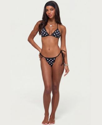 Women's Tora Reversible Polka Dot String Triangle Top & Bikini Bottom