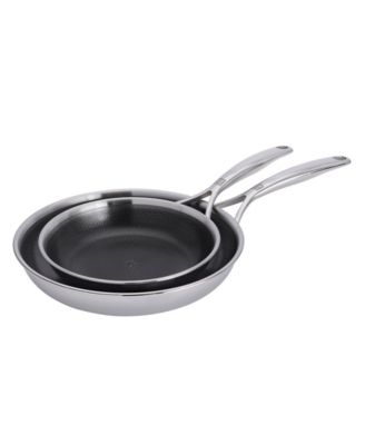 Peak Stainless Steel 2-Piece Dual Performance Ceramic Fry Pan Set