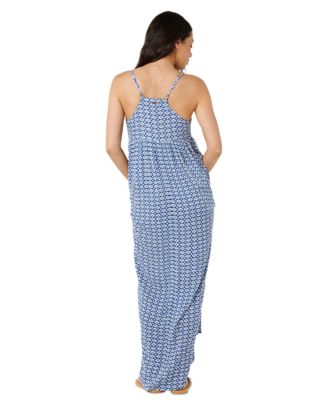 Women's Party Pack Yardage Print V-Neck Maxi Dress