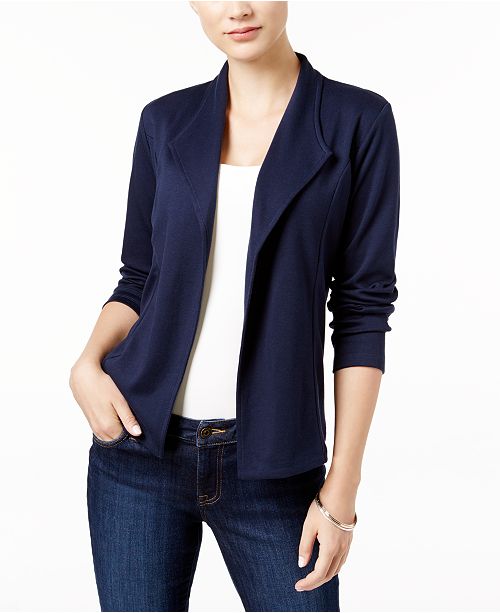 Style Co Petite Draped Blazer Created For Macy S Reviews
