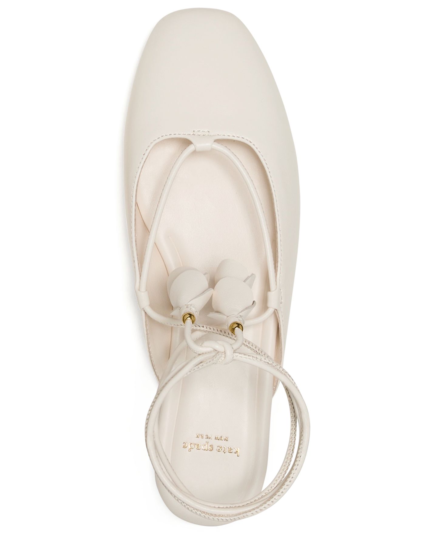 Женские сабо kate spade new york Eloise Ankle Wrap Mule Flats, цвет: Кремовый — фото 4