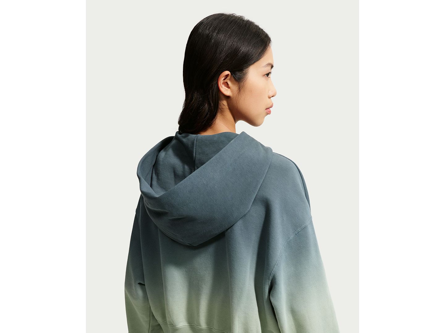 Женское худи Nike Sportswear Phoenix Fleece Oversized Henley, цвет: Синий — фото 16