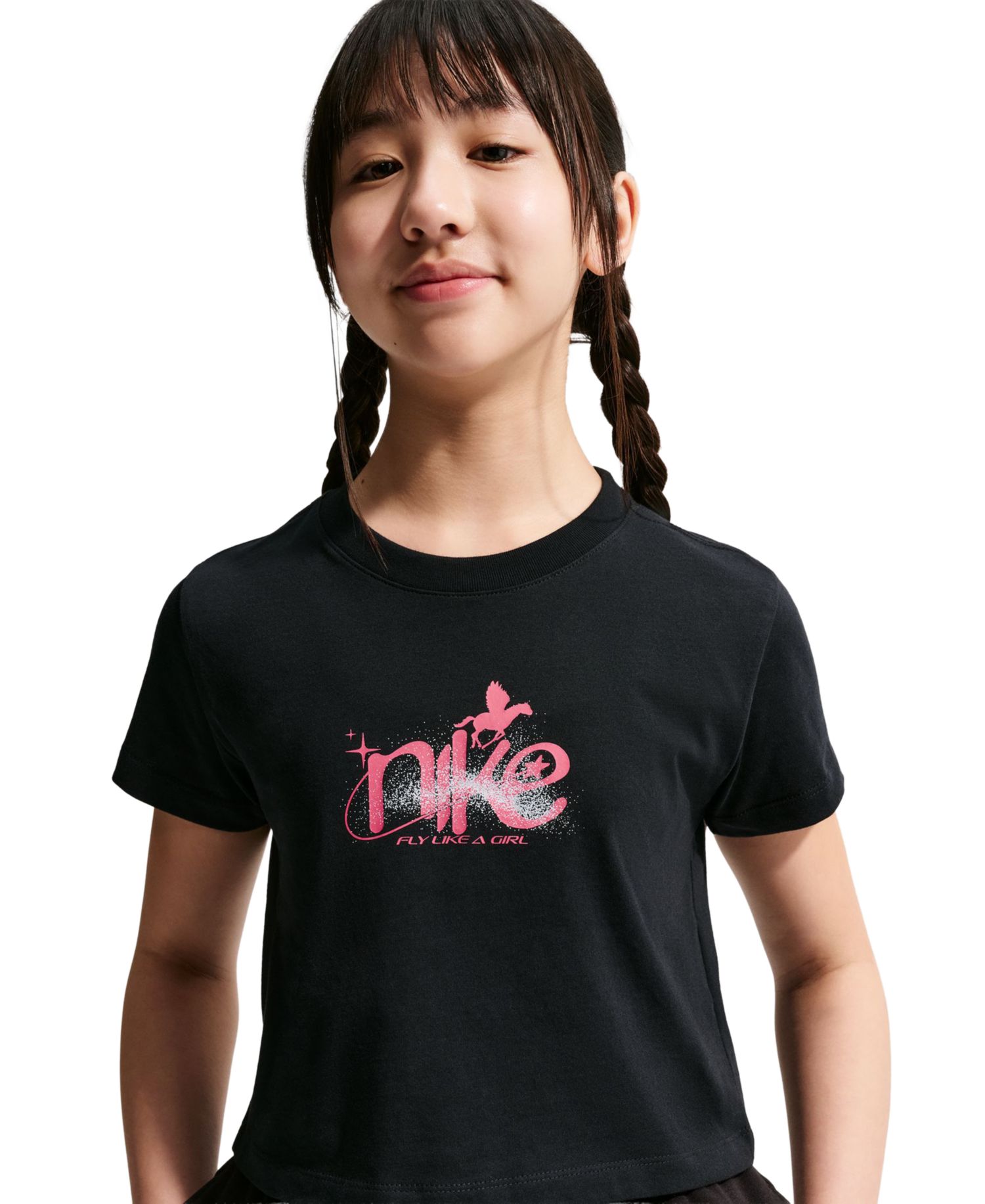 Girls' 7-20 Sportswear Cropped Mod Short-Sleeve T-Shirt