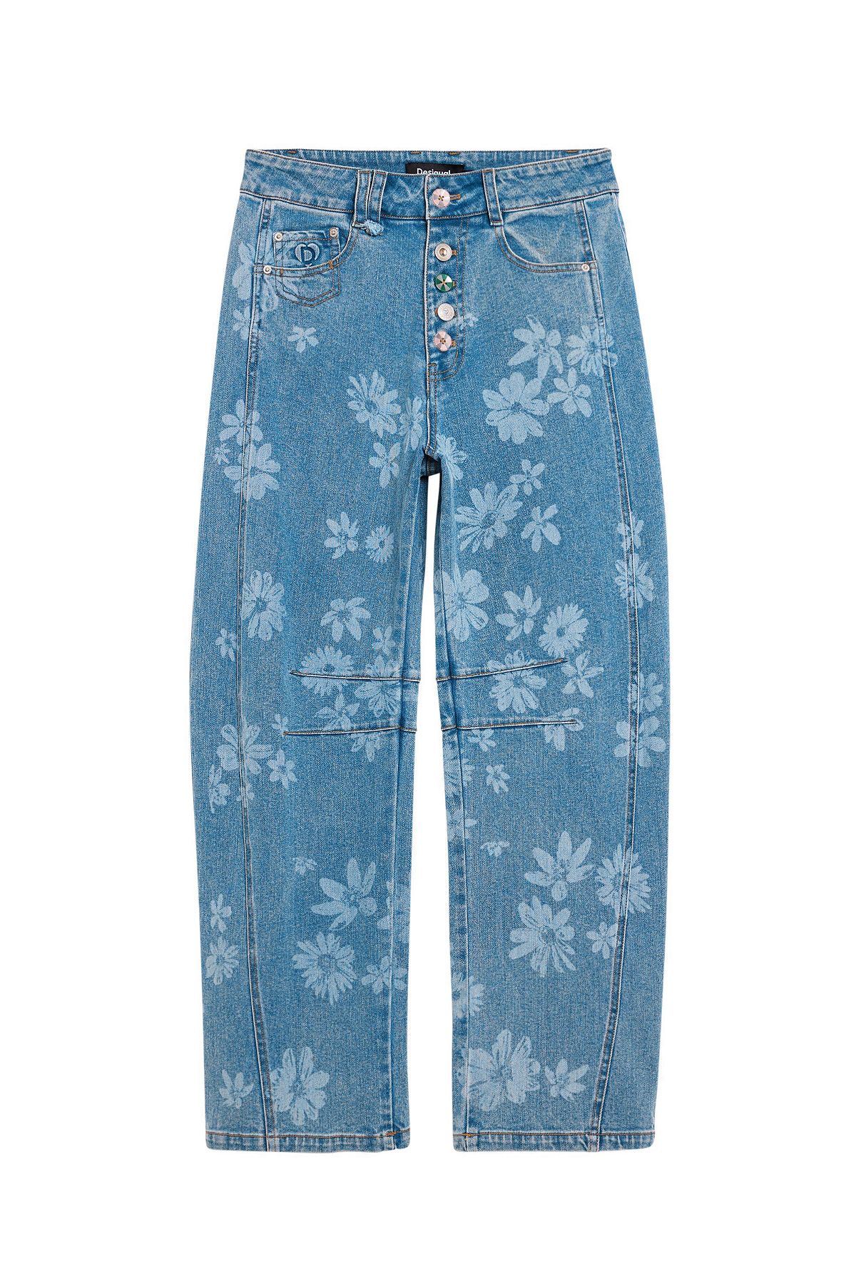 Desigual Women's Floral jeans view 6 — MAYCSS fashion products