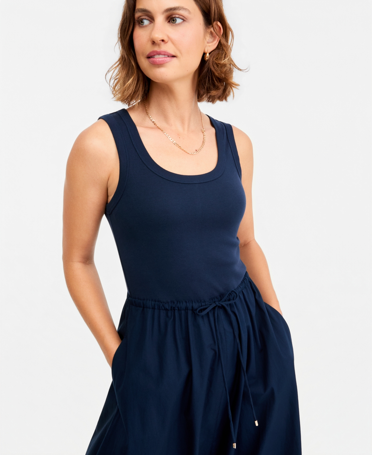 Tommy Hilfiger Women's Broderie Sleeveless Cotton Dress