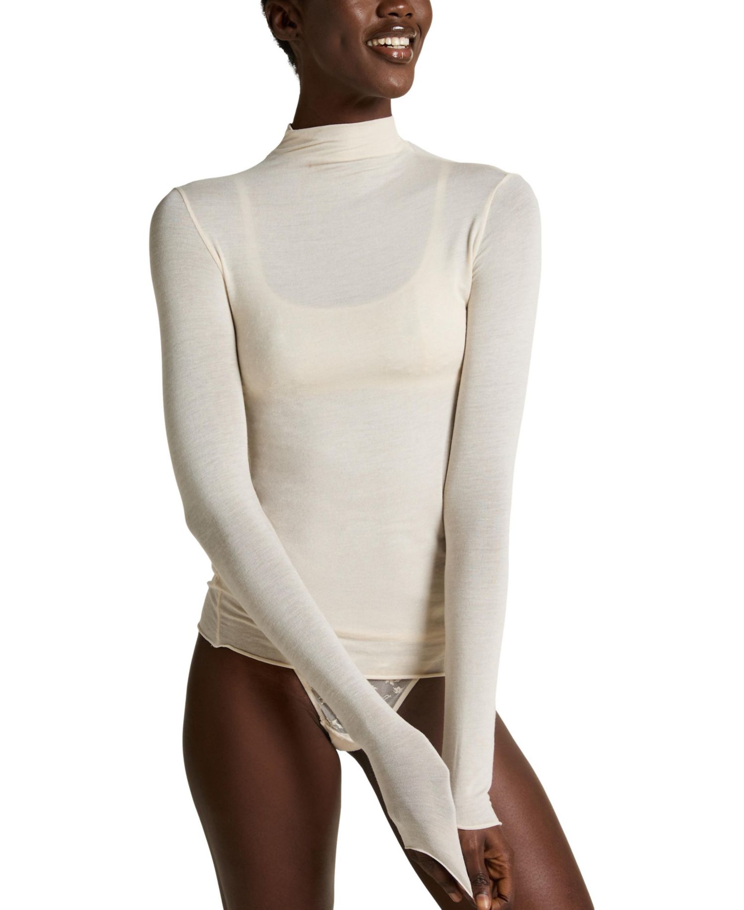 Hunkemoller Women's Super Soft Turtleneck Shirt With Cashmere