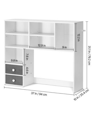 3 Tier Desktop Bookshelf 37 x 10 x 31.1 in Office Storage Organizer