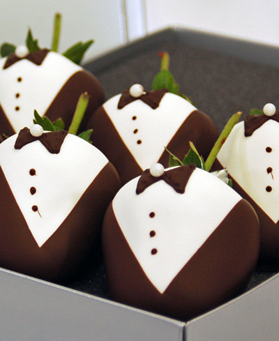 Chocolate Covered Company® 12-Pc. Groom Belgian Chocolate Covered Strawberries